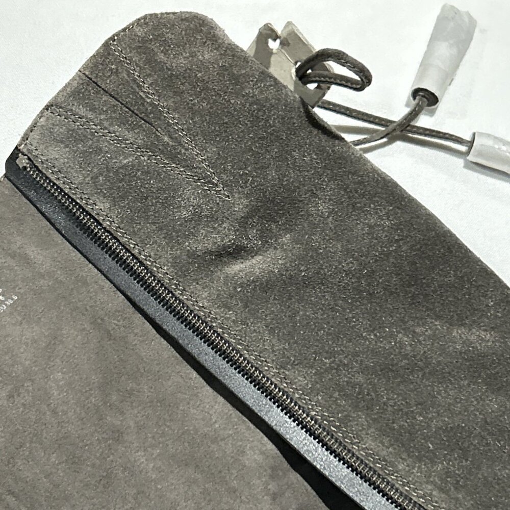 Land End Suede High Block Heel Rounded Toe Dress Boots 8 New Gray - Picture 11 of 13